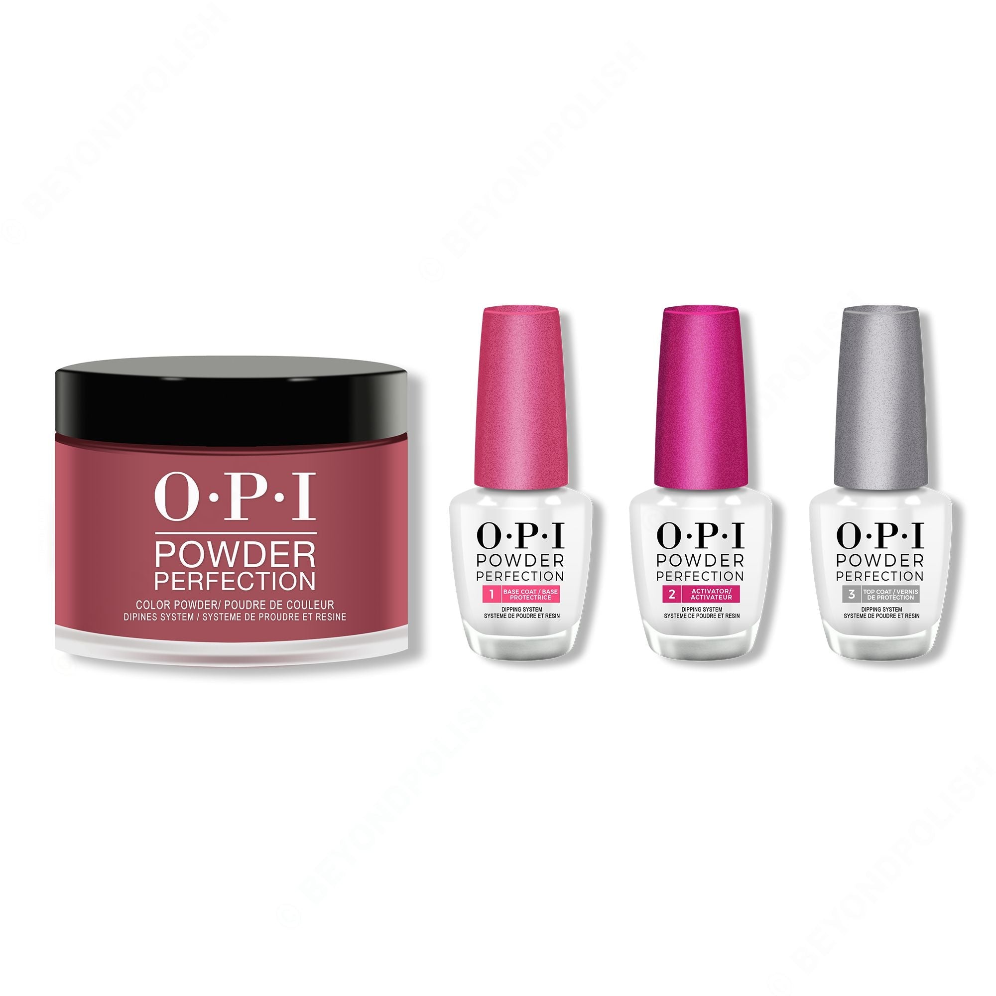 OPI - Dip Powder Combo - Liquid Set & Malaga Wine - Professional Care