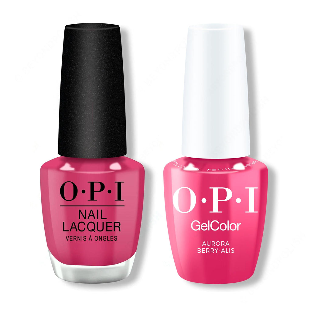 OPI - Gel & Lacquer Intelli-Gel Combo - Aurora Berry-Alis 0.5 Oz - Professional Care
