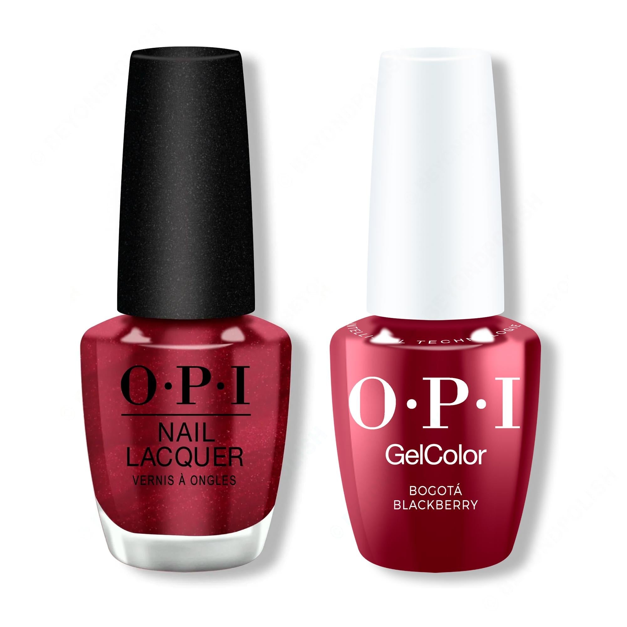 OPI - Gel & Lacquer Intelli-Gel Combo - Bogota Blackberry 0.5 Oz - Professional Care