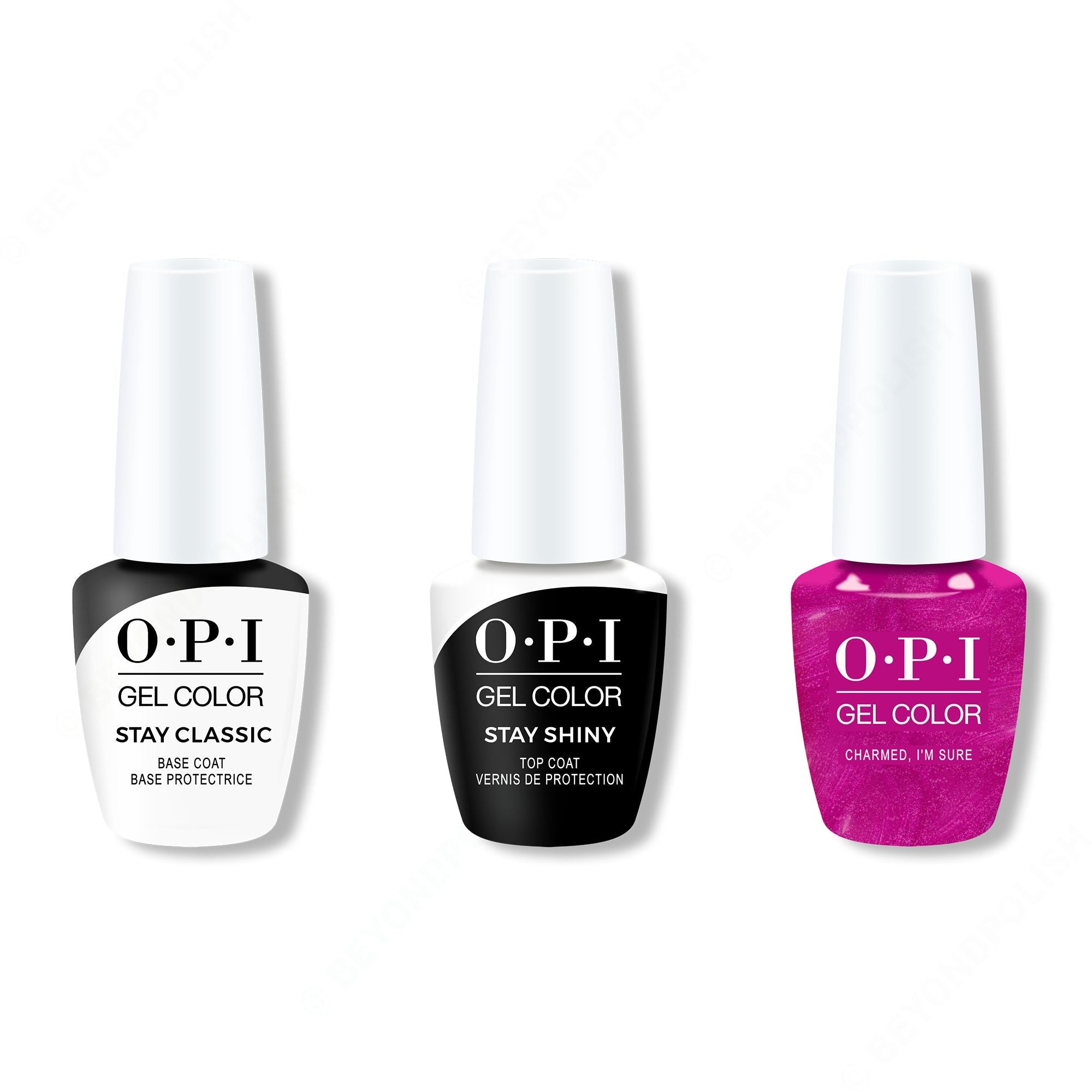 OPI GelColor Combo - Stay Classic Base, Shiny Top & Charmed, I'm Sure - Professional Care