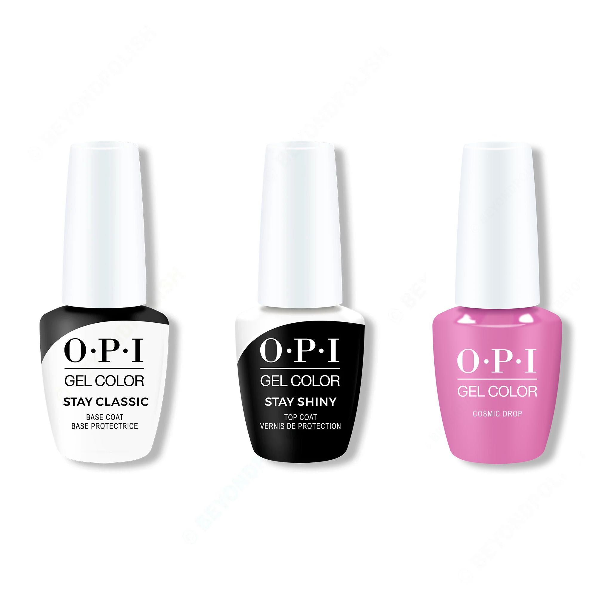OPI GelColor Combo - Stay Classic Base, Shiny Top & CosMIC Drop