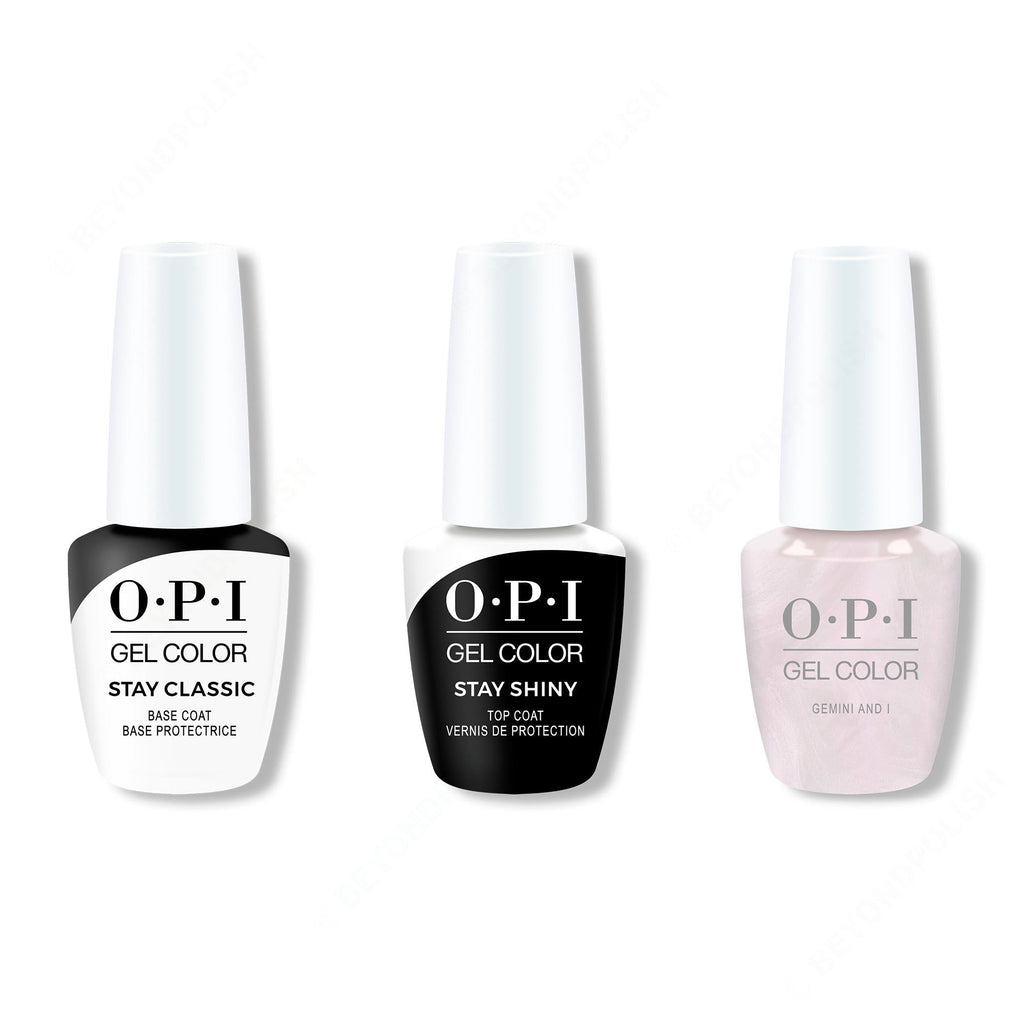 OPI GelColor Combo - Stay Classic Base, Shiny Top & Gemini And I - Professional Care