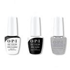 OPI GelColor Combo - Stay Classic Base, Shiny Top & Go Big or Go Chrome - Professional Care