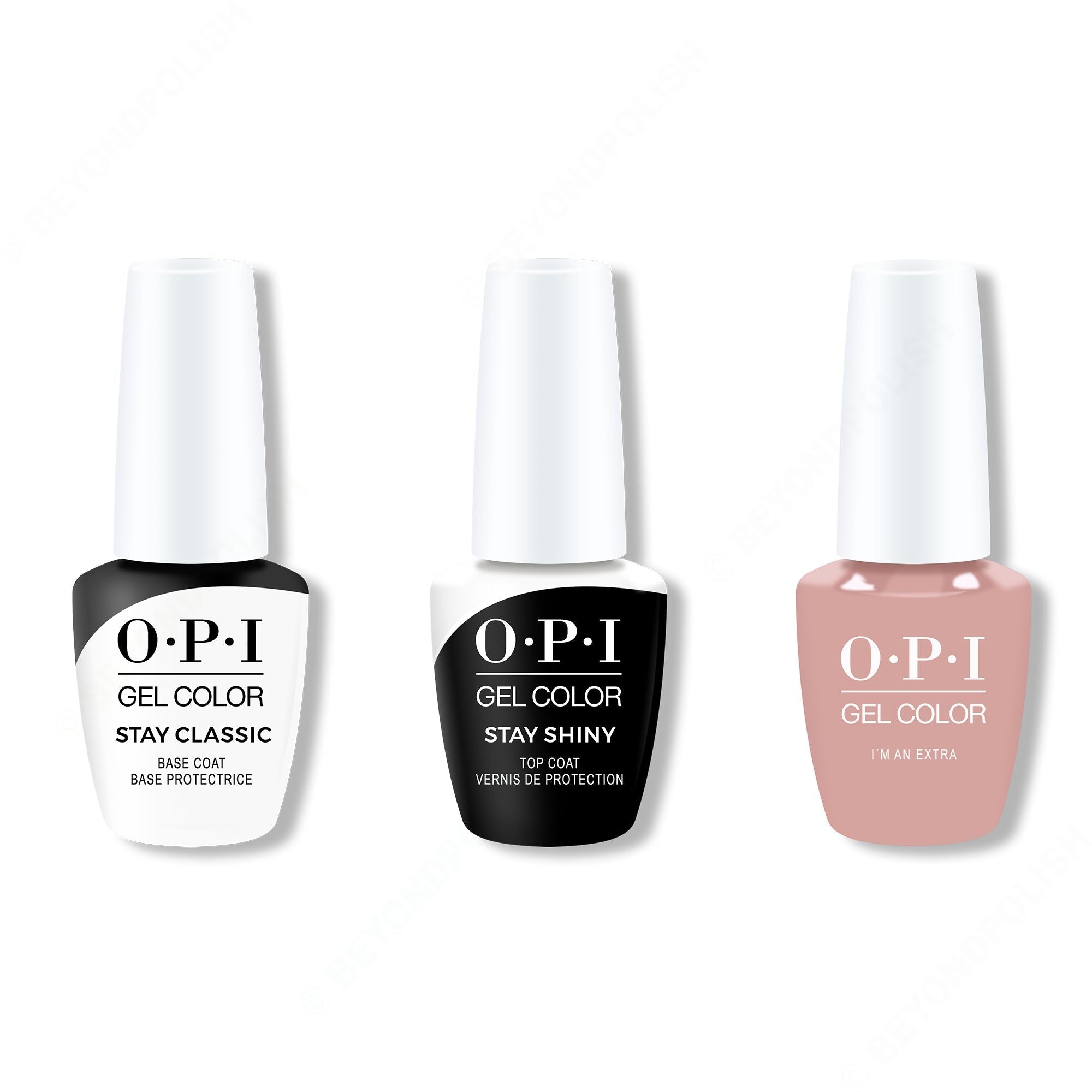 OPI GelColor Combo - Stay Classic Base, Shiny Top & I'm an Extra - Professional Care