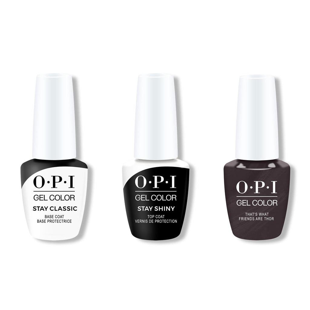 OPI GelColor Combo - Stay Classic Base, Shiny Top & Krona-logical Order - Professional Care