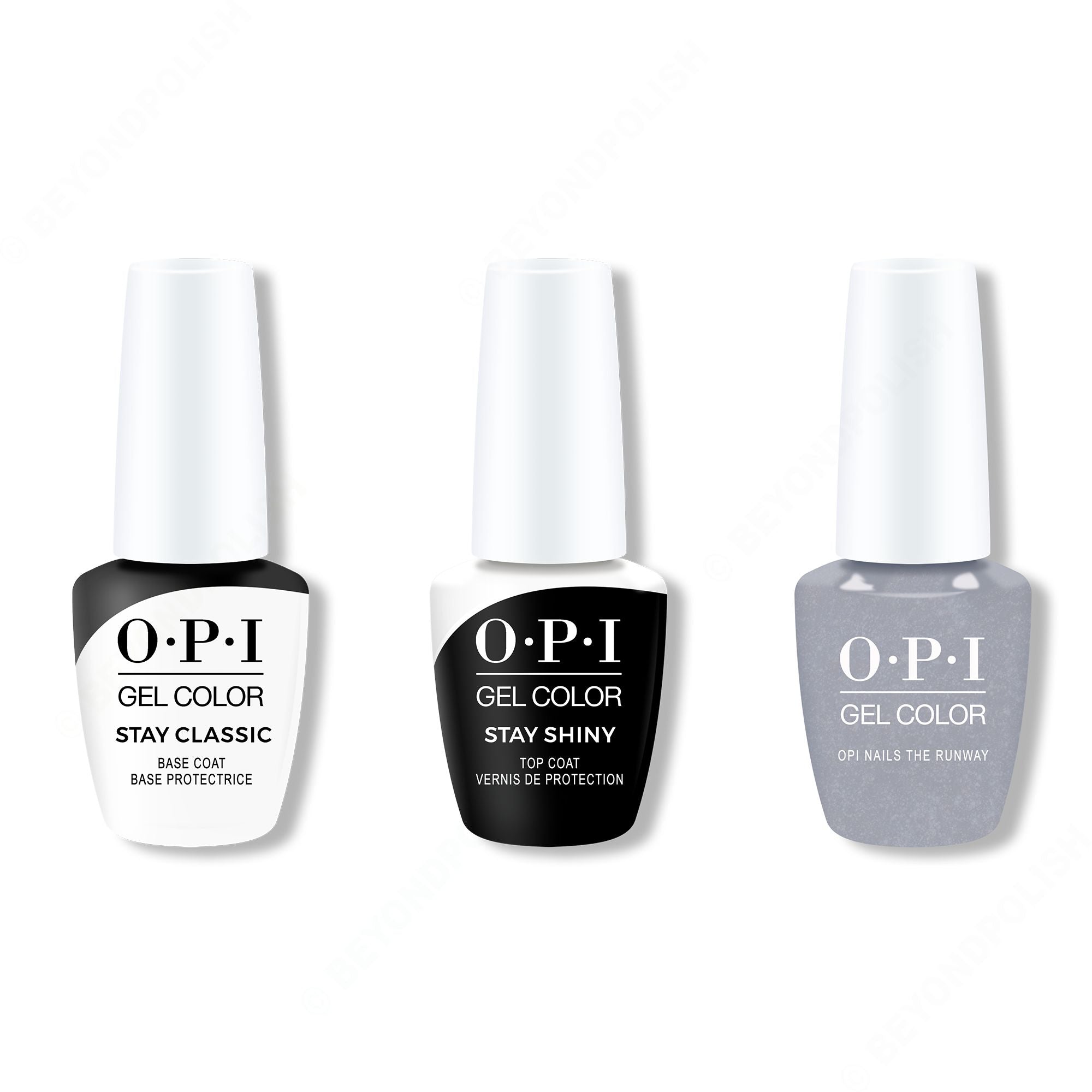 OPI GelColor Combo - Stay Classic Base, Shiny Top & OPI Nails The Runway - Professional Care