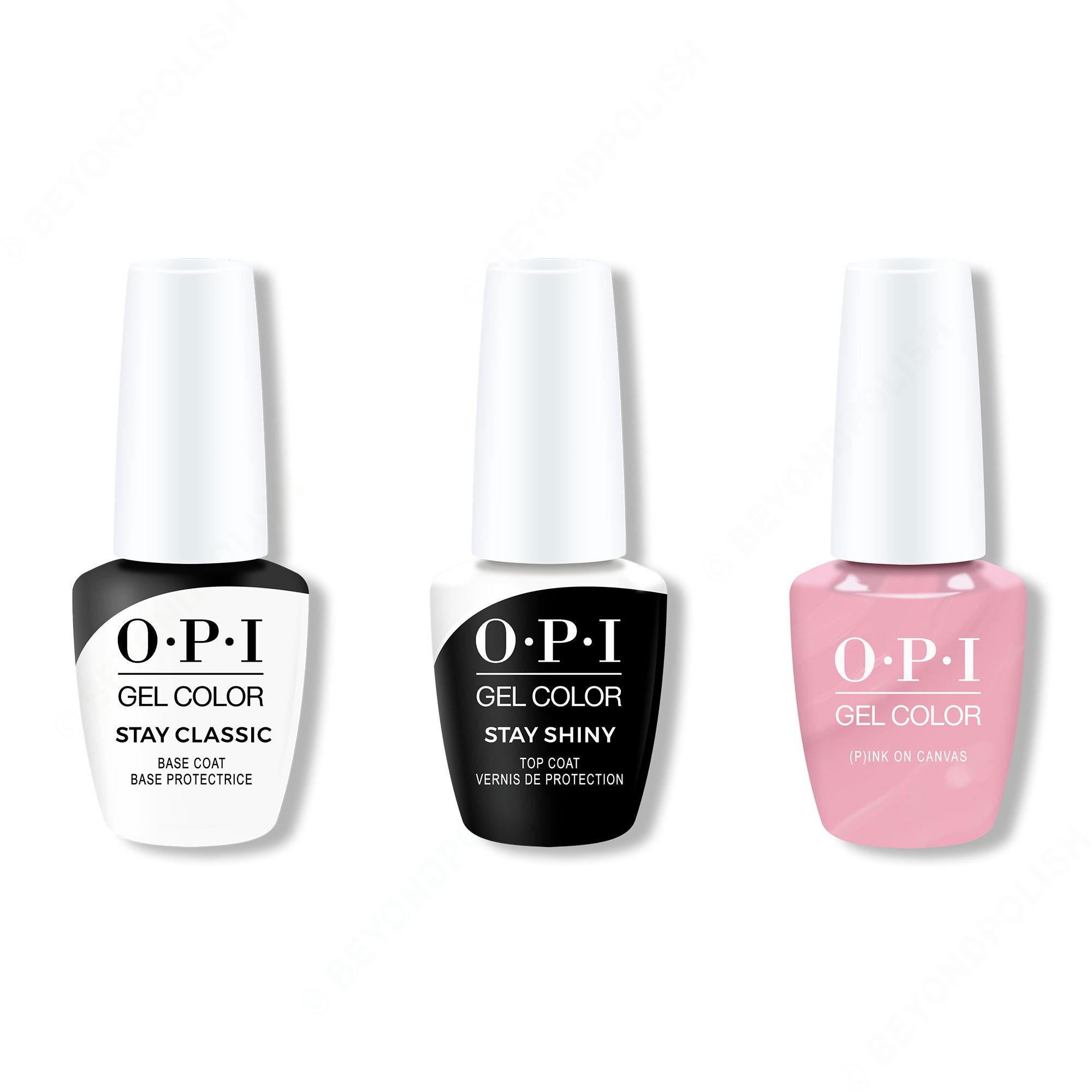 OPI GelColor Combo - Stay Classic Base, Shiny Top & (P)Ink on Canvas - Professional Care