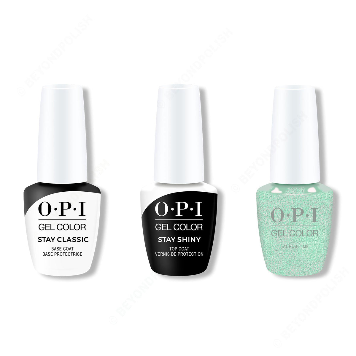 OPI GelColor Combo - Stay Classic Base, Shiny Top & Taurus-t Me - Professional Care