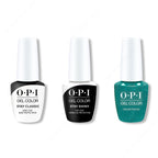 OPI GelColor Combo - Stay Classic Base, Shiny Top & Tealing Festive - Professional Care
