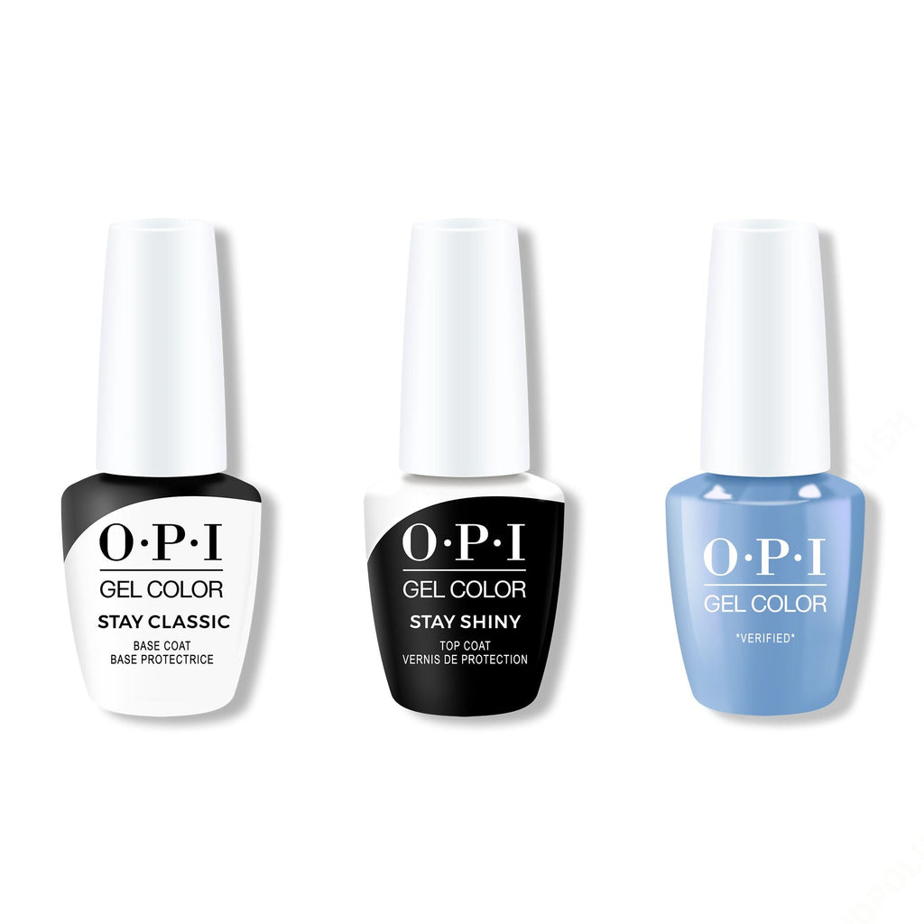OPI GelColor Combo - Stay Classic Base, Shiny Top & *Verified* - Professional Care