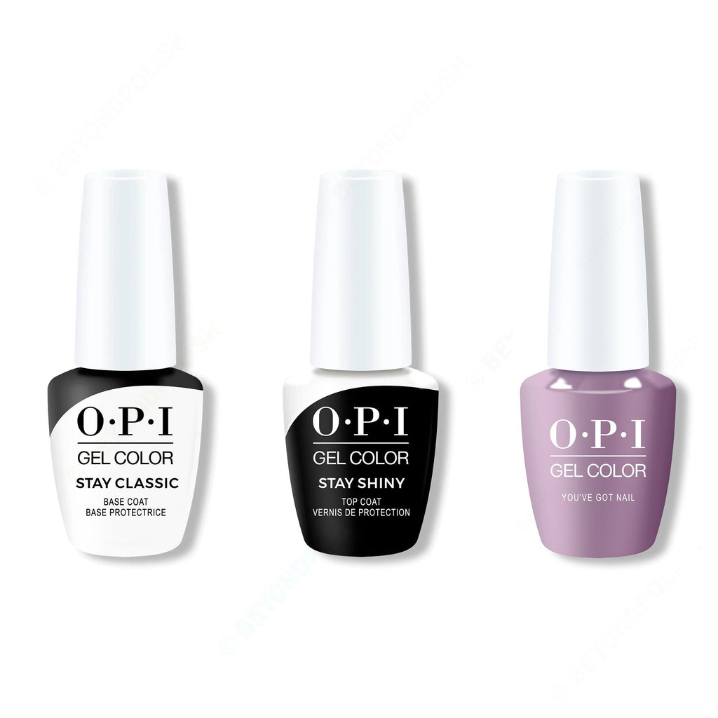 OPI GelColor Combo - Stay Classic Base, Shiny Top & You've Got Nail - Professional Care