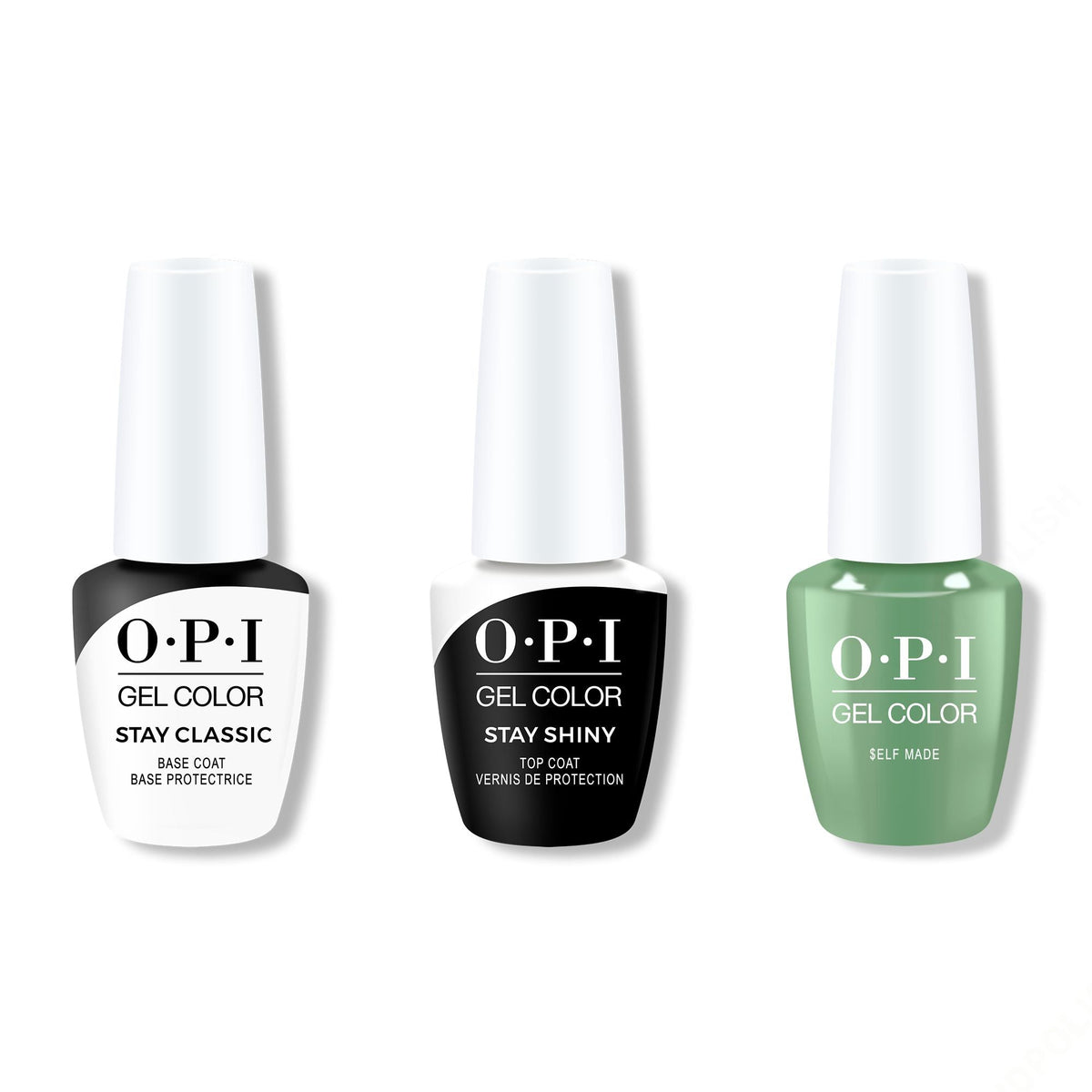 OPI GelColor Combo - Stay Classic Base, Shiny Top & $elf Made - Professional Care
