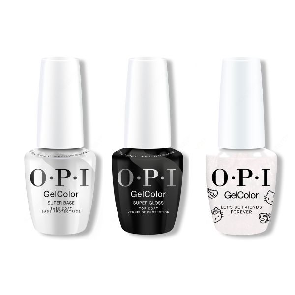 OPI GelColor Combo - Super Base, Super Gloss Top & Let's Be Friends Forever - Professional Care