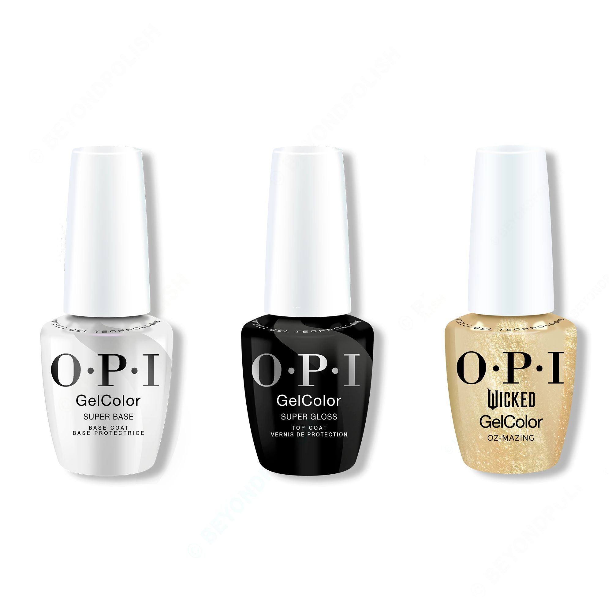 OPI GelColor Combo - Super Base, Super Gloss Top & Oz-Mazing - Professional Care