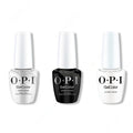 OPI GelColor Intelli-Gel Combo - Super Base Coat, Super Gloss Top Coat & Alpine Snow - Professional Care