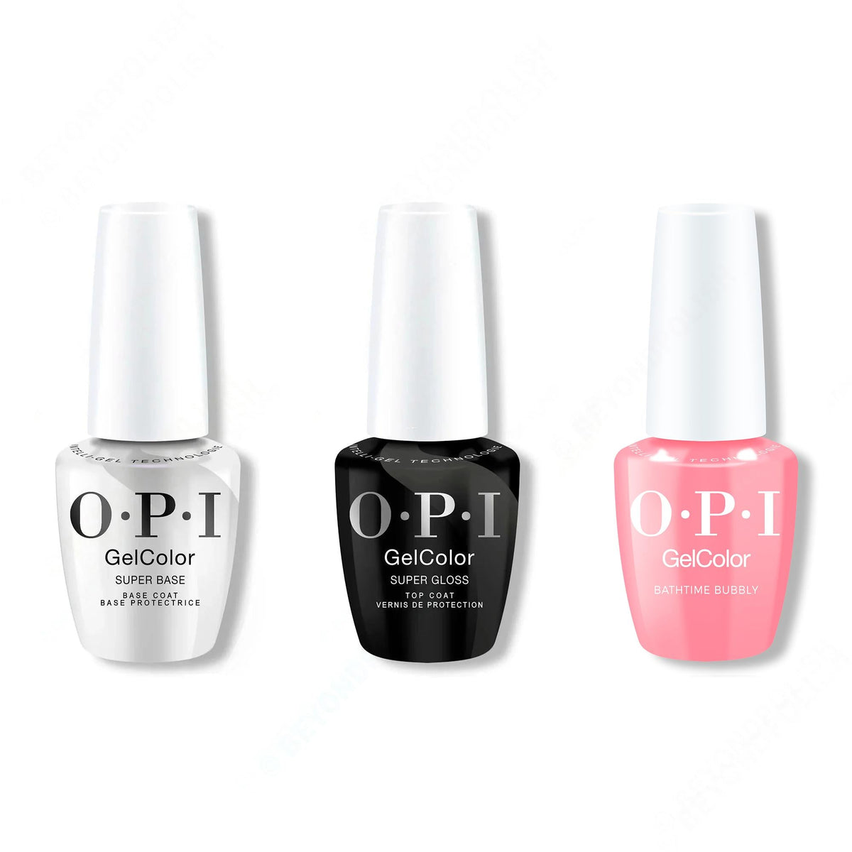 OPI GelColor Intelli-Gel Combo - Super Base Coat, Super Gloss Top Coat & Bathtime Bubbly - OPIcons Spring 2026
