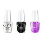OPI GelColor Intelli-Gel Combo - Super Base Coat, Super Gloss Top Coat & Glowin' on Vacay - Professional Care