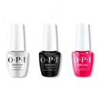 OPI GelColor Intelli-Gel Combo - Super Base Coat, Super Gloss Top Coat & Madam President - Professional Care
