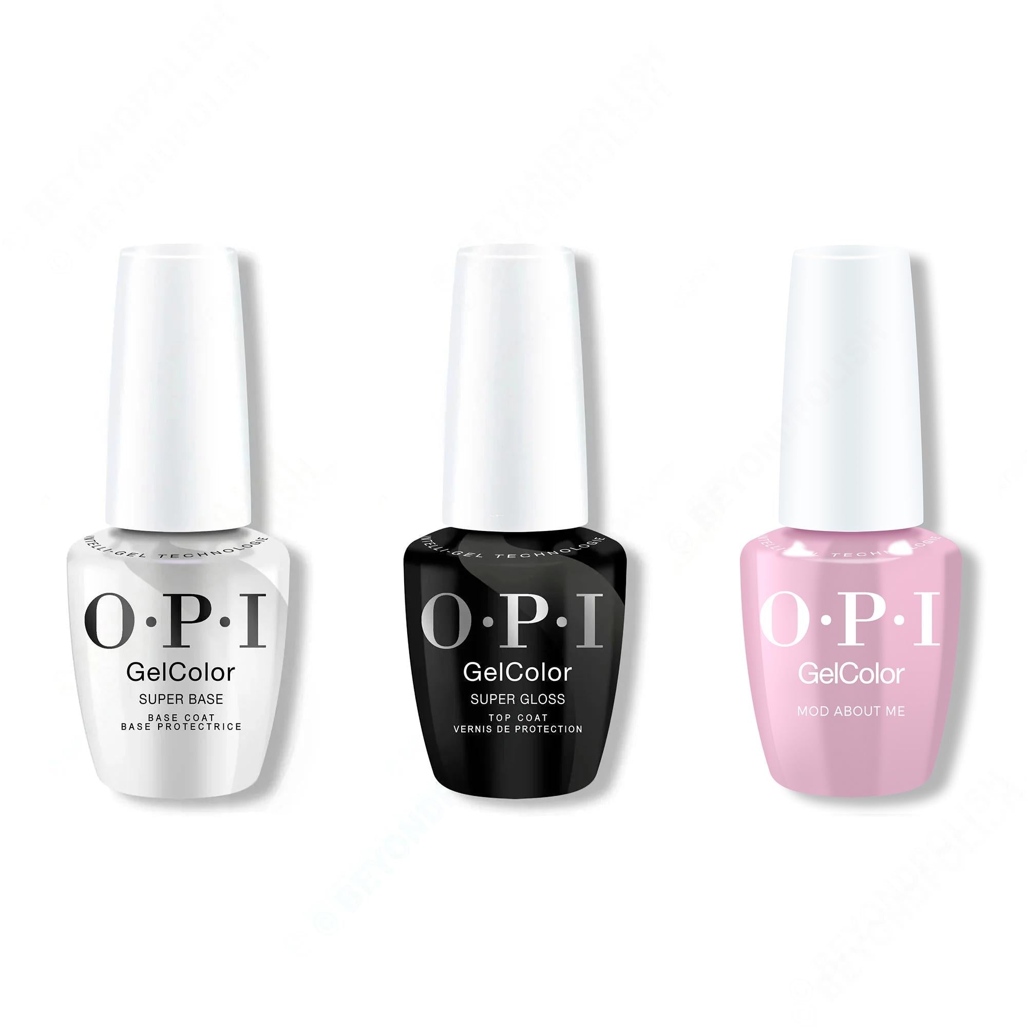 OPI GelColor Intelli-Gel Combo - Super Base Coat, Super Gloss Top Coat & Mod About Me - OPIcons Spring 2026