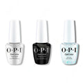 OPI GelColor Intelli-Gel Combo - Super Base Coat, Super Gloss Top Coat & Optical Nailusion - Professional Care