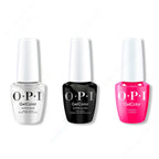 OPI GelColor Intelli-Gel Combo - Super Base Coat, Super Gloss Top Coat & Pompeii Purple - Professional Care