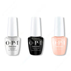 OPI GelColor Intelli-Gel Combo - Super Base Coat, Super Gloss Top Coat & Samoan Sand - Professional Care