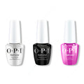 OPI GelColor Intelli-Gel Combo - Super Base Coat, Super Gloss Top Coat & Ultra Violet Daze - Professional Care