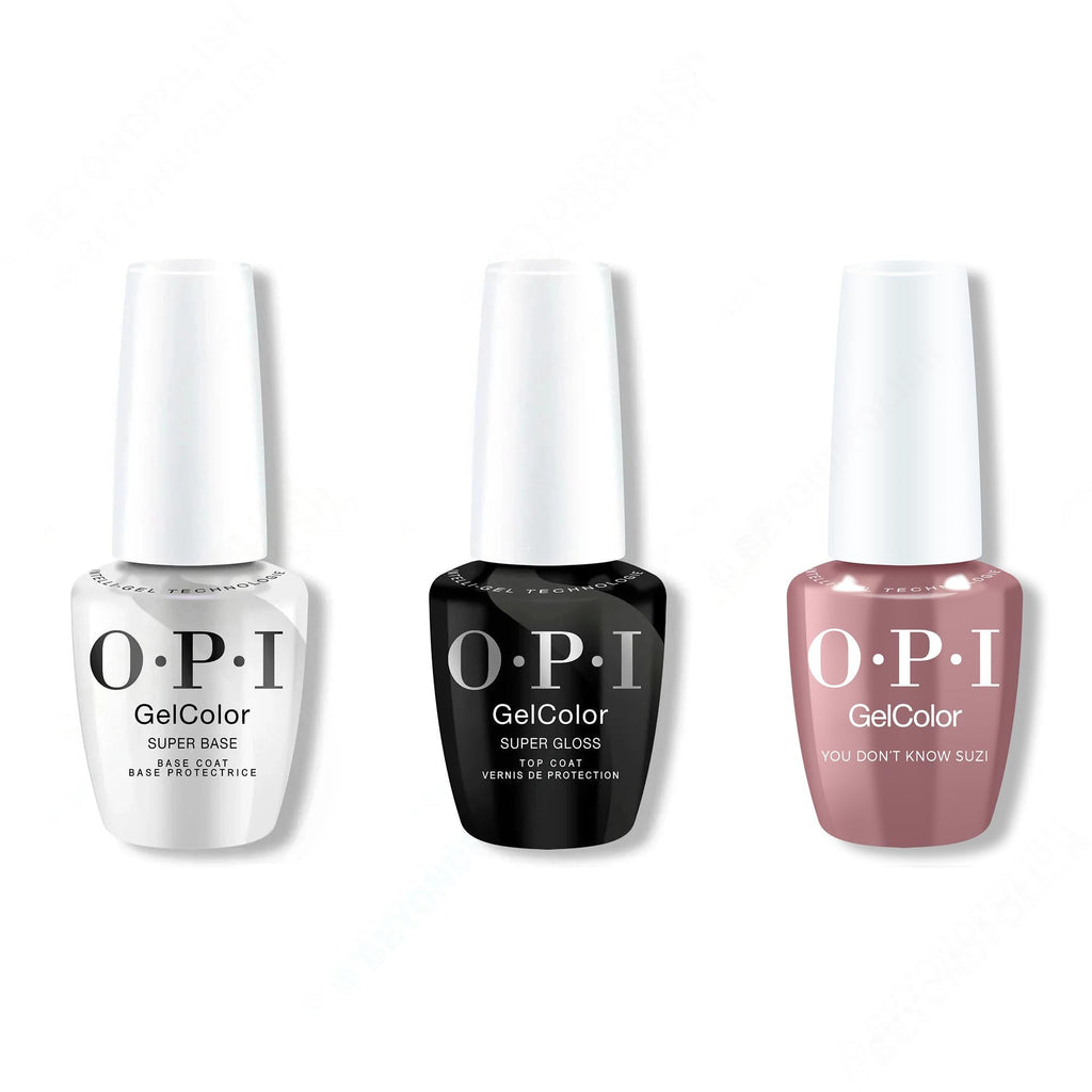 OPI GelColor Intelli-Gel Combo - Super Base Coat, Super Gloss Top Coat & You Don't Know Suzi - OPIcons Spring 2026