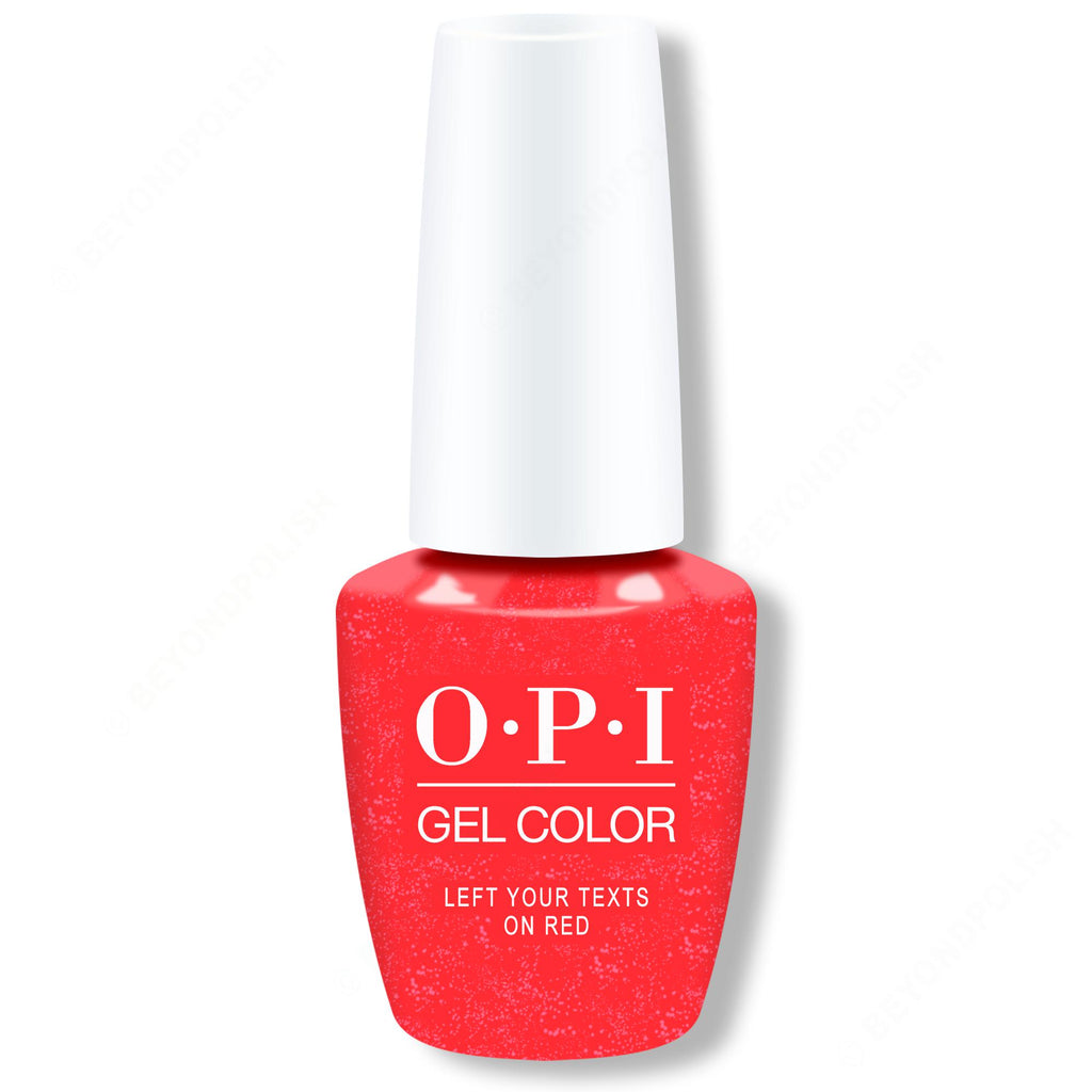 OPI GelColor - Left Your Texts On Red 0.5 oz - Professional Care