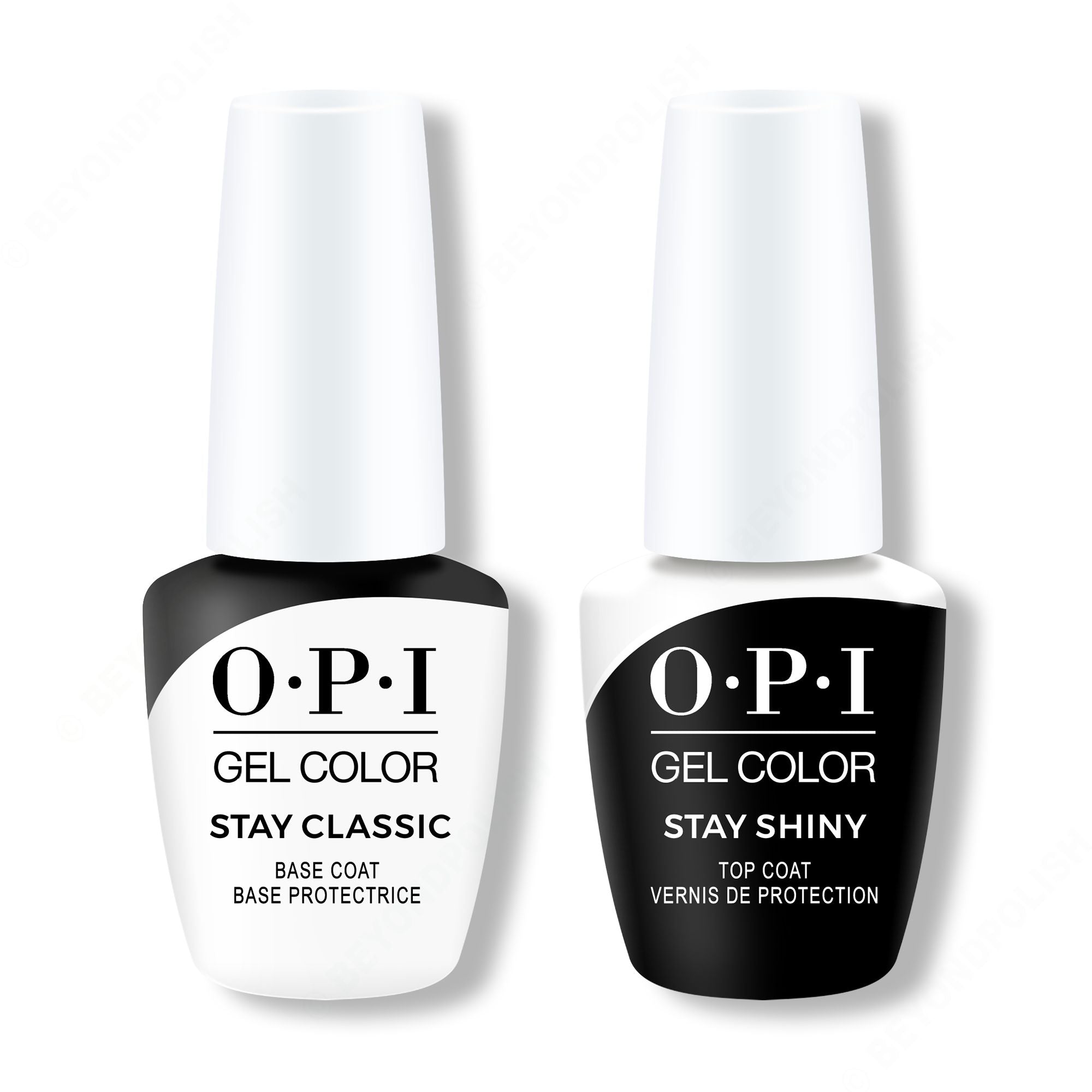 OPI GelColor - Stay Classic Base & Stay Shiny Top Coat 0.5 oz - Professional Care