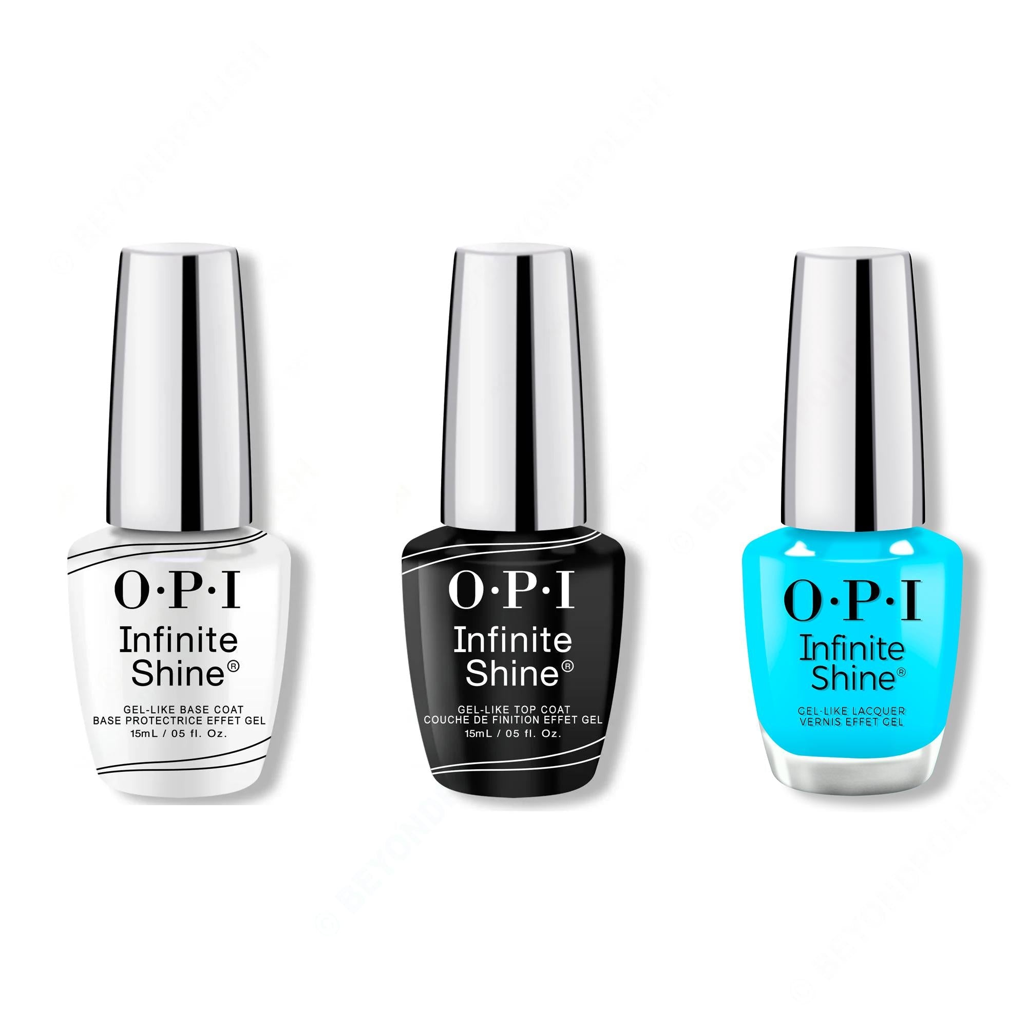 OPI - Infinite Shine Combo - Base, Top & Beach Party Teal Dawn