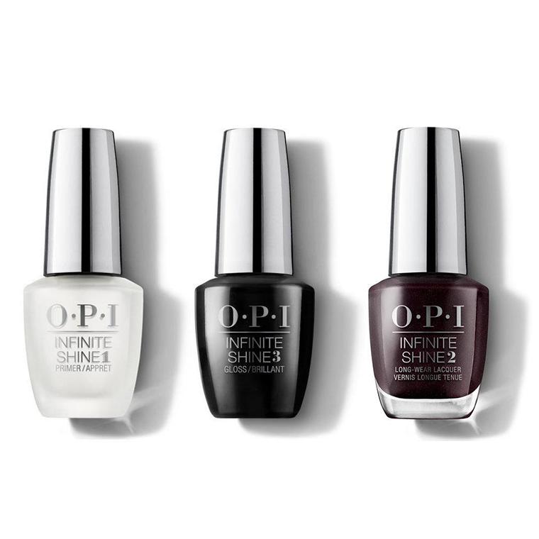 OPI - Infinite Shine Combo - Base, Top & Black To Reality 0.5 oz - Professional Care