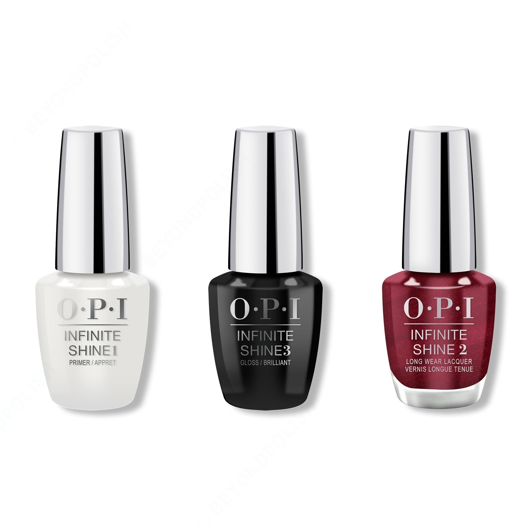 OPI - Infinite Shine Combo - Base, Top & Bogota Blackberry - Professional Care