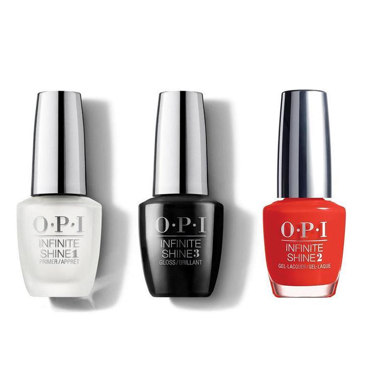 OPI - Infinite Shine Combo - Base, Top & Can't Tame A Wild Thing - Professional Care