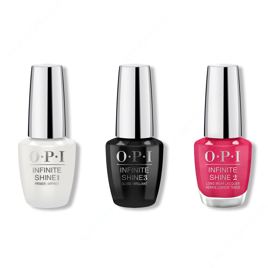 OPI - Infinite Shine Combo - Base, Top & Cha-Ching Cherry - Professional Care