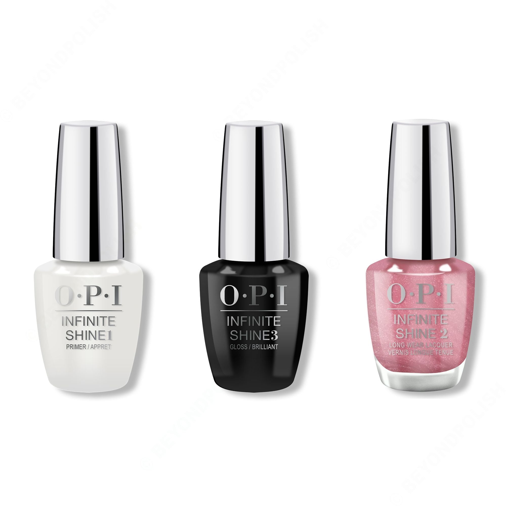 OPI - Infinite Shine Combo - Base, Top & Chicago Champagne Toast - Professional Care