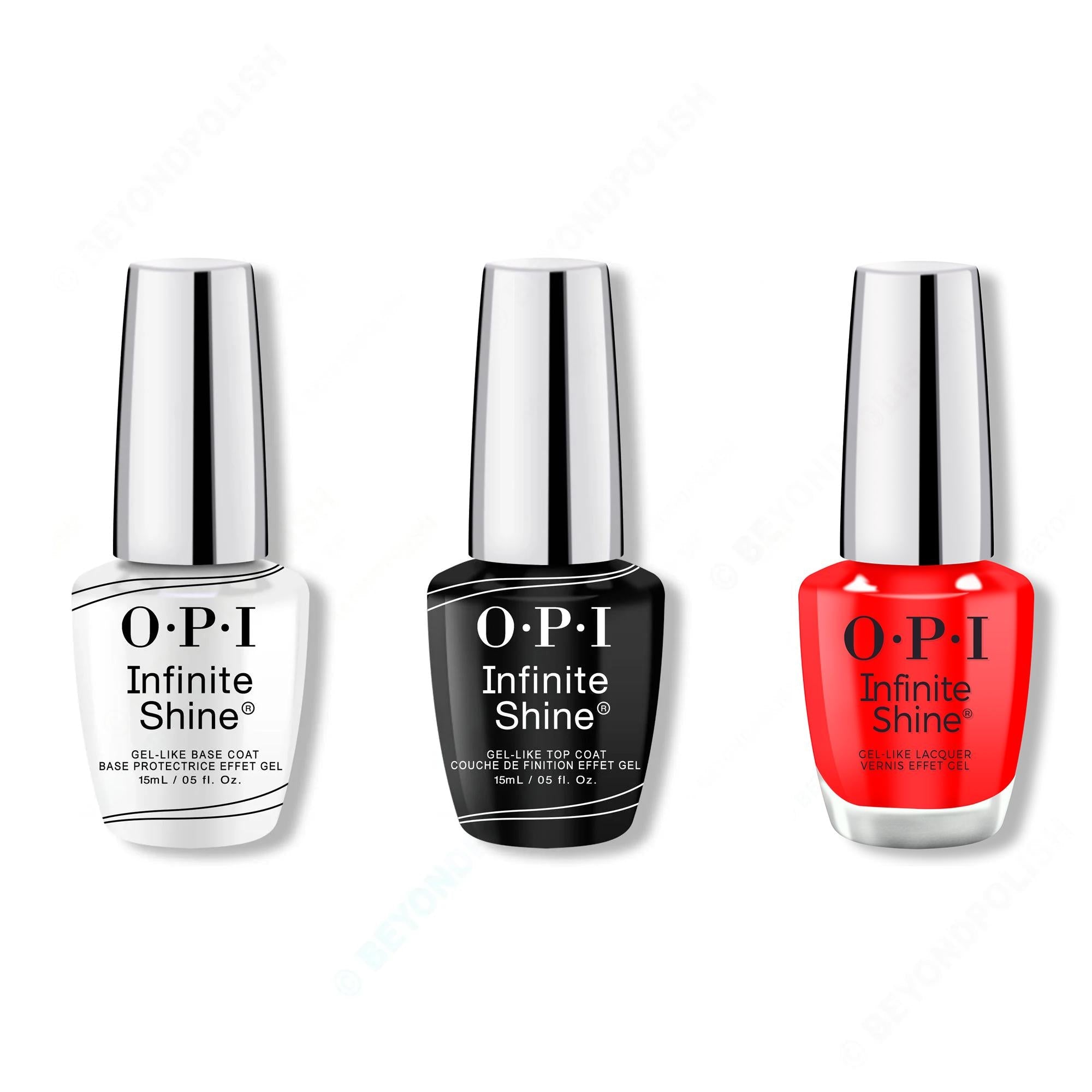 OPI - Infinite Shine Combo - Base, Top & Drop It Like It's Hawt - Professional Care