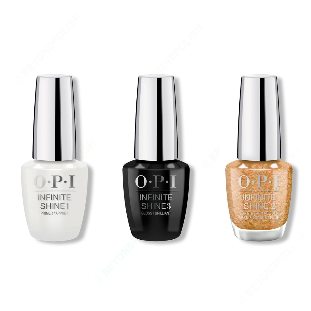 OPI - Infinite Shine Combo - Base, Top & Five Golden Flings - Professional Care
