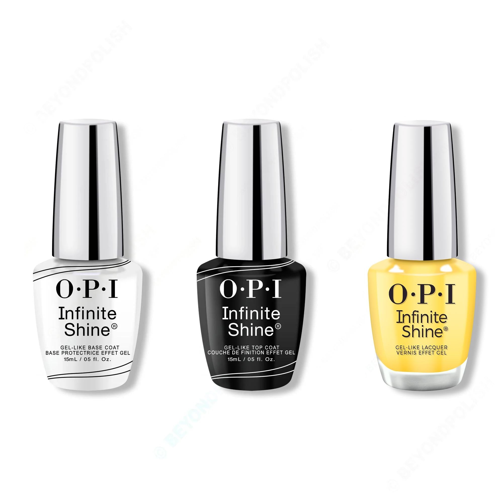 OPI - Infinite Shine Combo - Base, Top & Keep Up Buttercup - Professional Care