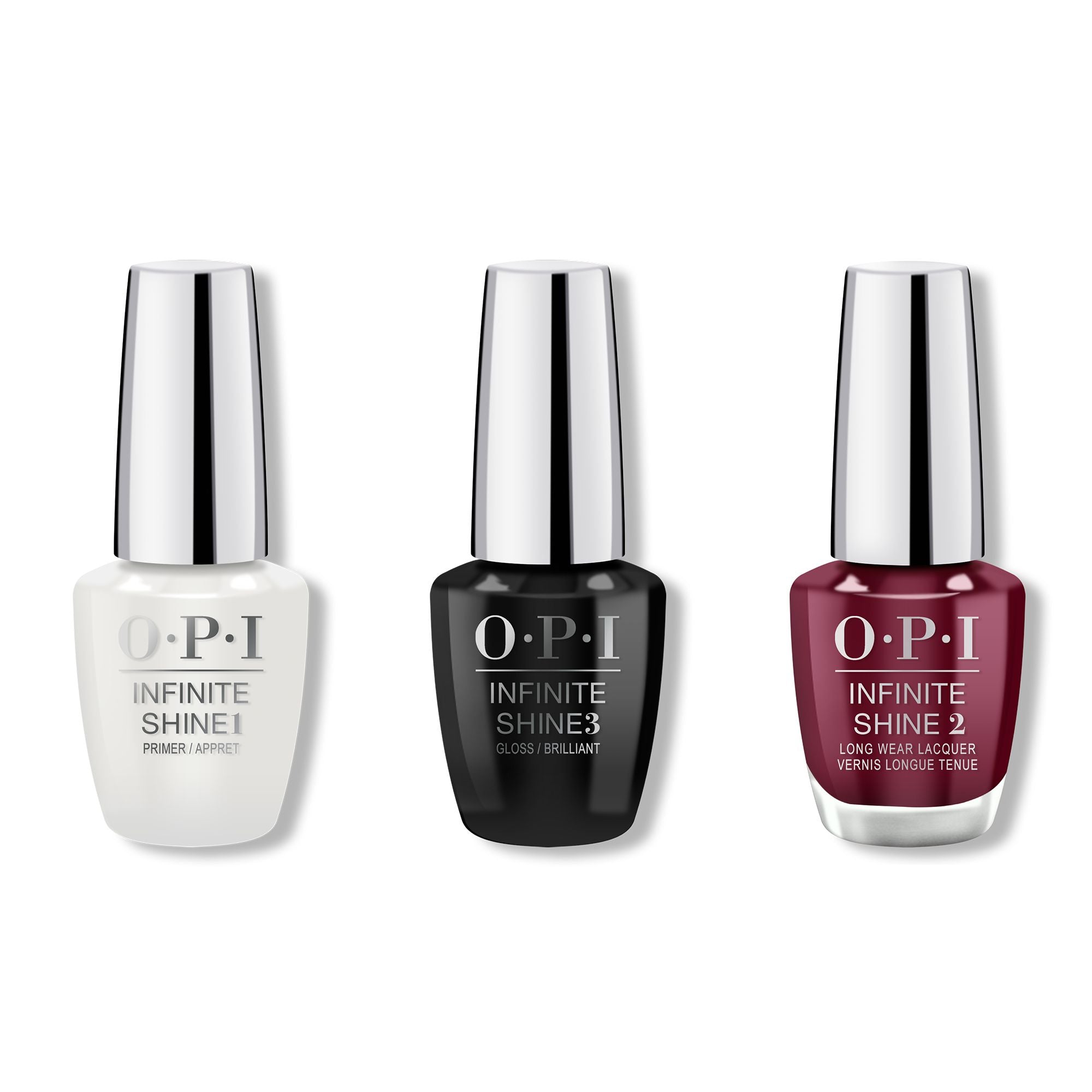 OPI - Infinite Shine Combo - Base, Top & Malaga Wine - Professional Care