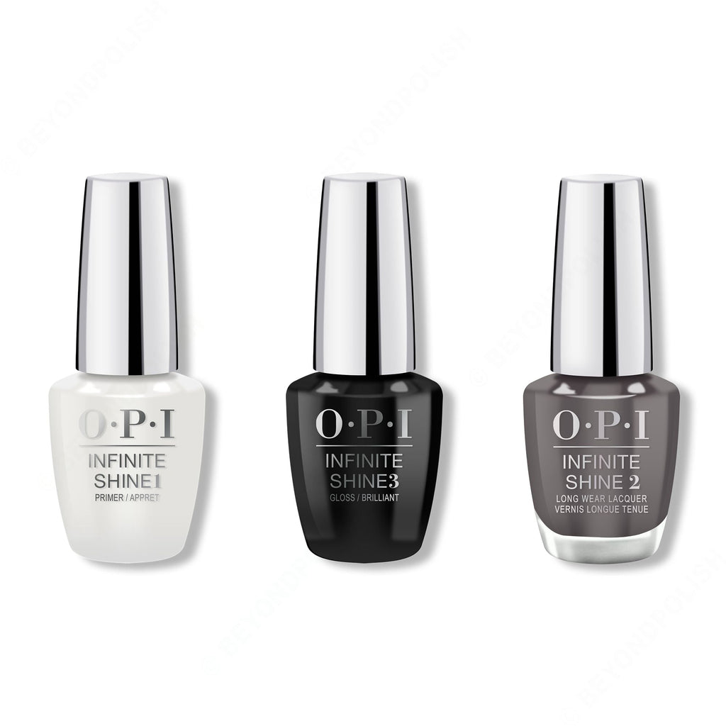 OPI - Infinite Shine Combo - Base, Top & Steel Waters Run Deep - Professional Care
