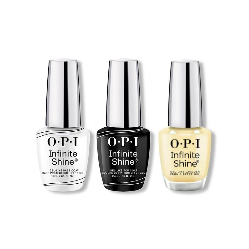 OPI - Infinite Shine Combo - Base, Top & This Chic Is Bananas - Professional Care