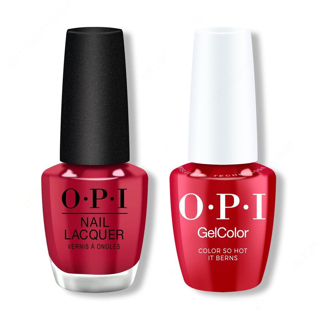 OPI - Intelli-Gel & Lacquer Combo - Color So Hot It Berns - Professional Care