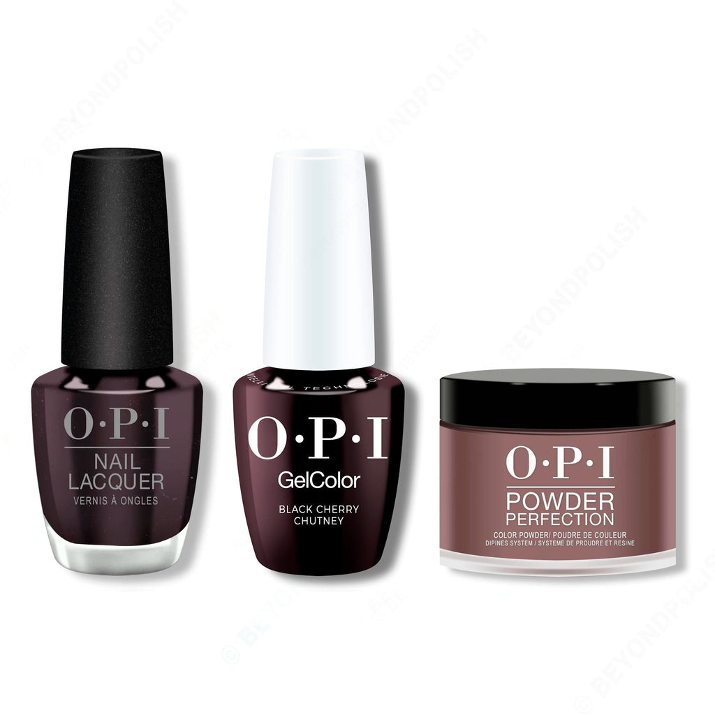 OPI - Intelli-Gel, Lacquer & Dip Combo - Black Cherry Chutney - Professional Care
