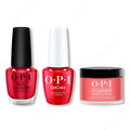 OPI - Intelli-Gel, Lacquer & Dip Combo - Color So Hot It Berns - Professional Care
