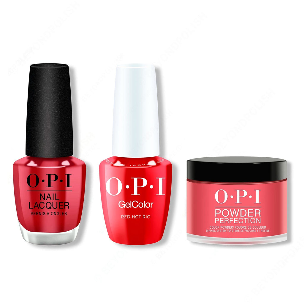 OPI - Intelli-Gel, Lacquer & Dip Combo - Red Hot Rio - Professional Care