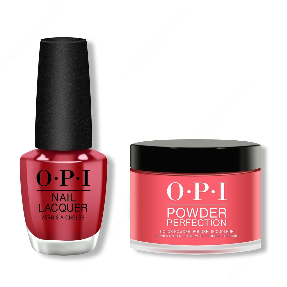 OPI - Lacquer & Dip Combo - Red Hot Rio - Professional Care