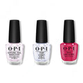 OPI - Nail Lacquer Combo - Base, Top & 15 Minutes of Flame - Professional Care