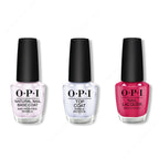 OPI - Nail Lacquer Combo - Base, Top & 15 Minutes of Flame - Professional Care