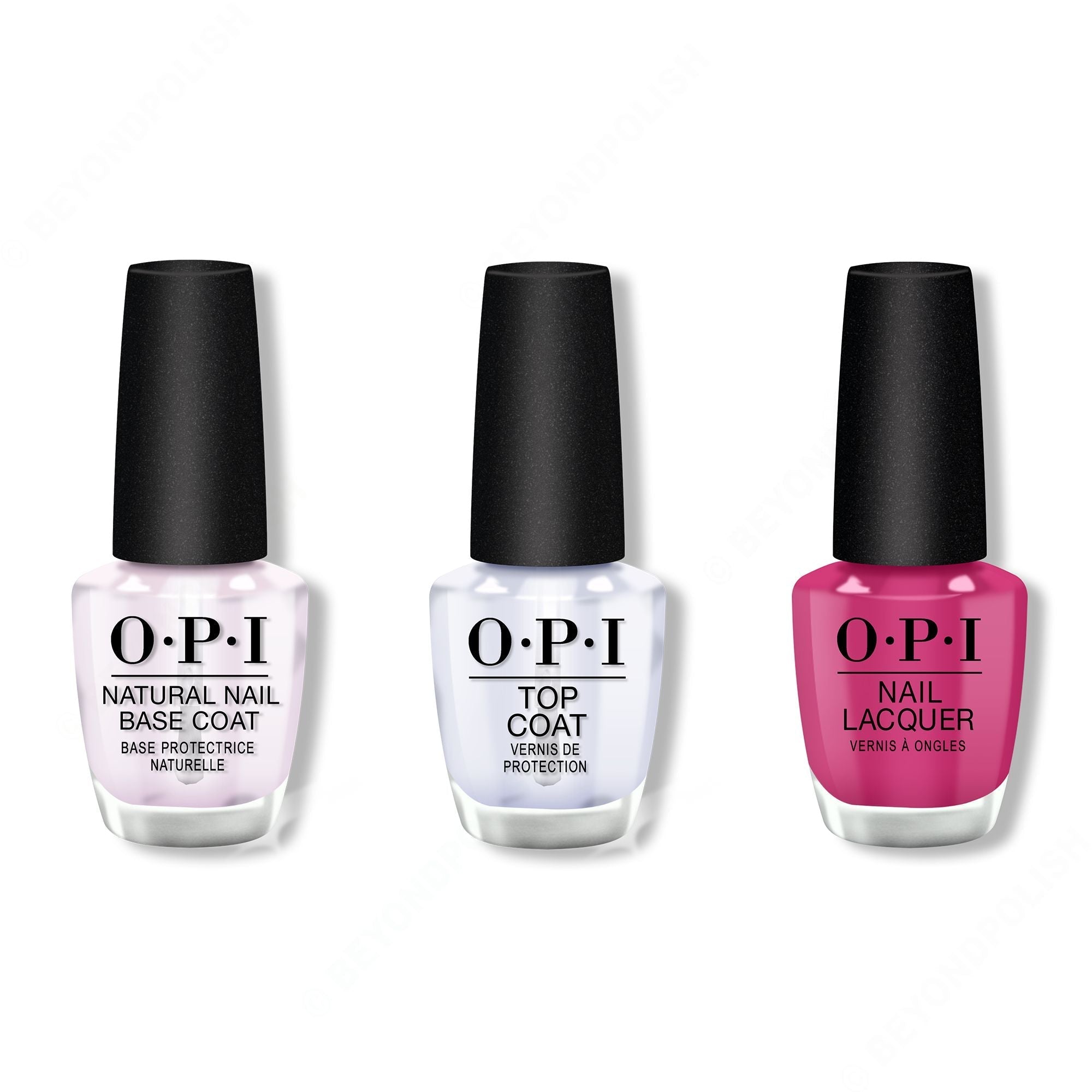 OPI - Nail Lacquer Combo - Base, Top & 7th & Flower - Professional Care